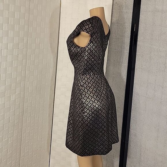 DANIEL CREMIEUX SLEEVELESS METALLIC EMBROIDERY EMBELLISHMENTS COCKTAIL DRESS - Picture 11 of 13